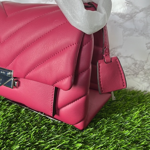 Original $378 Michael Kors Cece Medium Quilted Leather Convertible Shoulder Bag - Picture 3 of 14